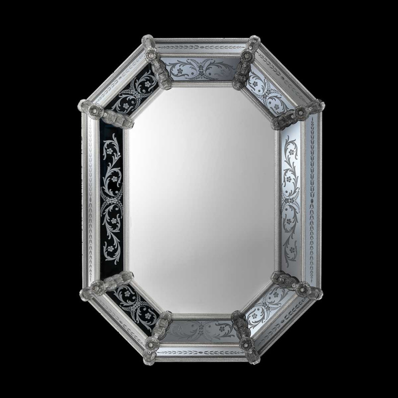 "Concetta" espejo veneciano transparente