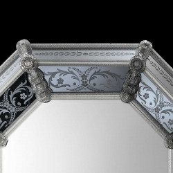 "Concetta" espejo veneciano transparente