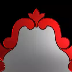Red "Clemenza " venetian mirror