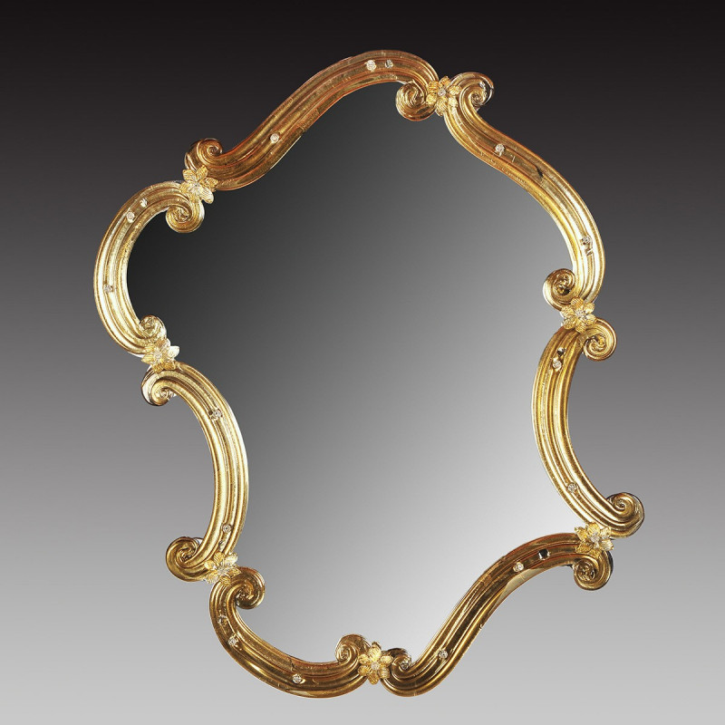 Gold "Rosamunda Oro" venetian mirror