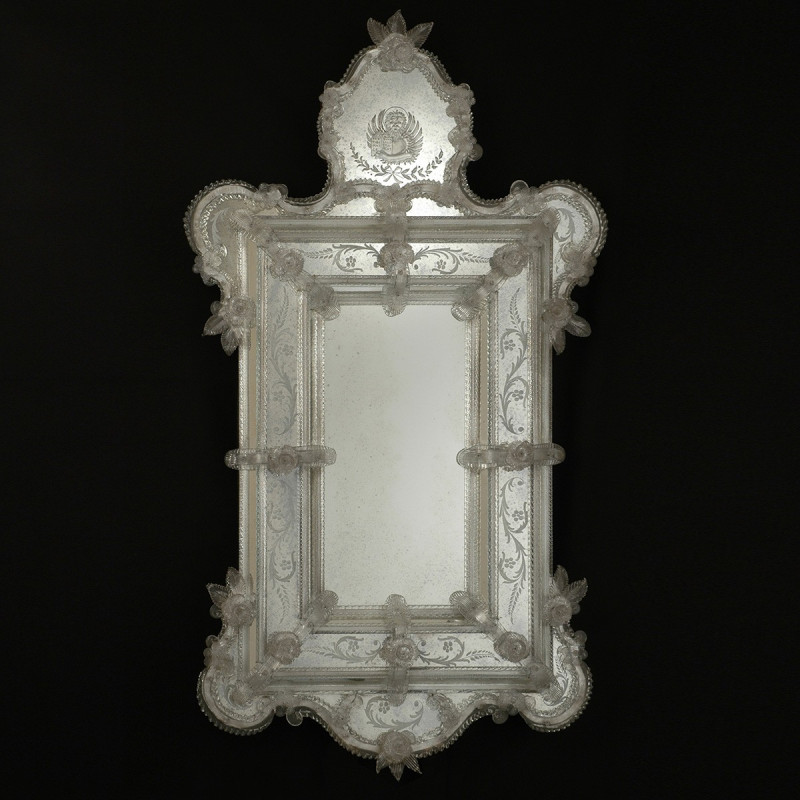 "Egidia" espejo veneciano transparente
