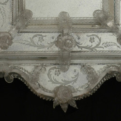 Transparent "Egidia" venetian mirror