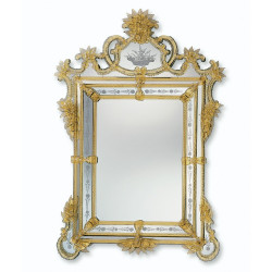 "Valentina" espejo veneciano ámbar