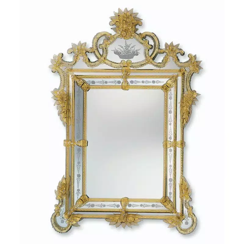 Amber "Valentina" venetian mirror