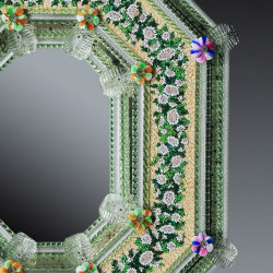 Green "Estella " venetian mirror