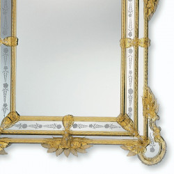 "Valentina" miroir vénitien ambre