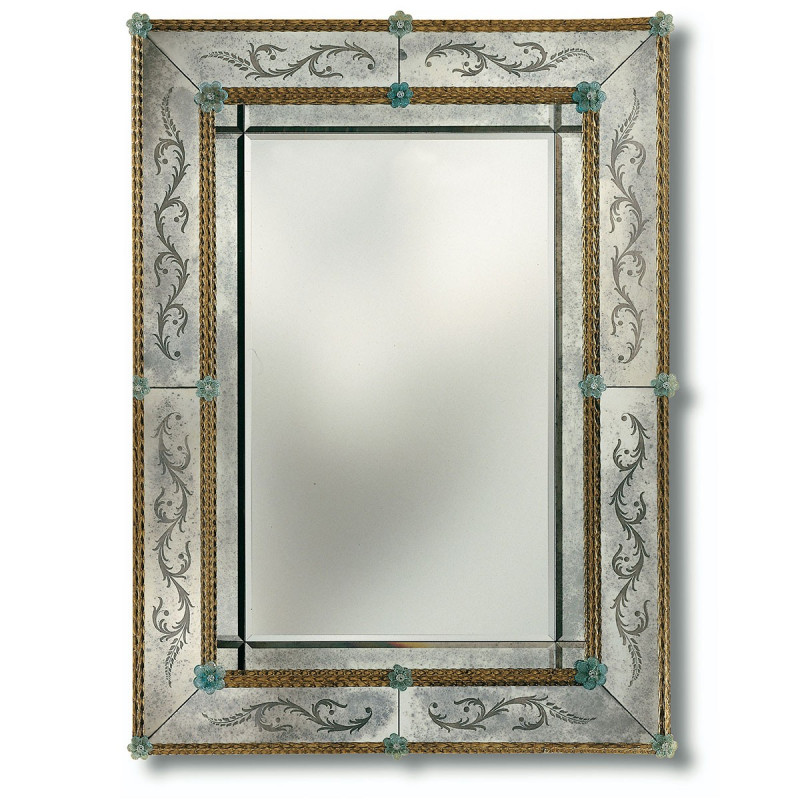 Amber And Blue "Angelica" venetian mirror