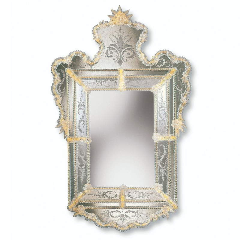 Amber "Alberta" venetian mirror