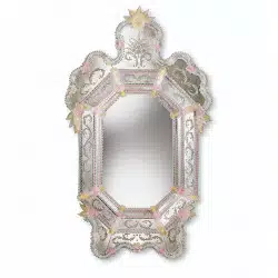 Gold And Pink "Alina" venetian mirror