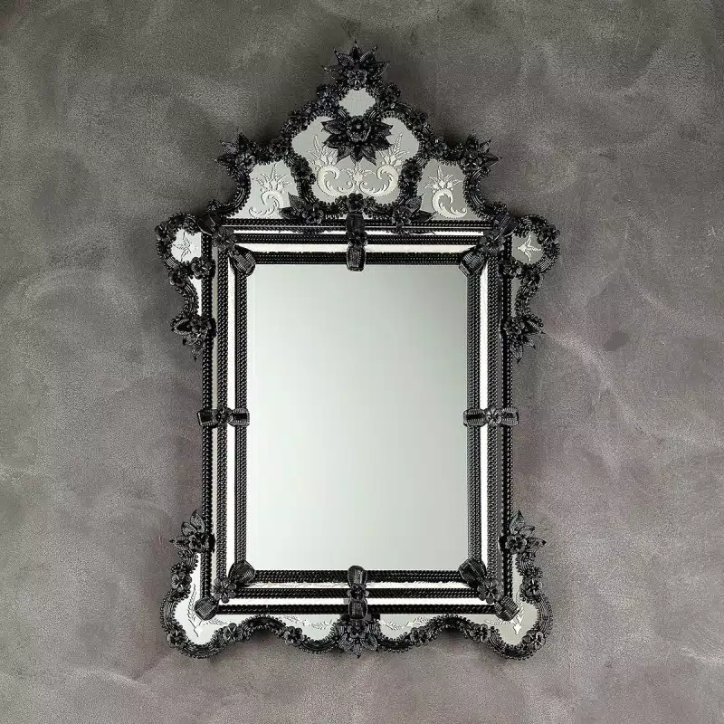 Black "Zelinda" venetian mirror