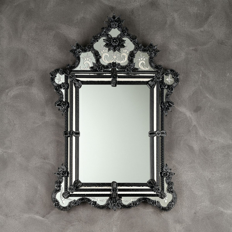 "Zelinda" miroir vénitien noir