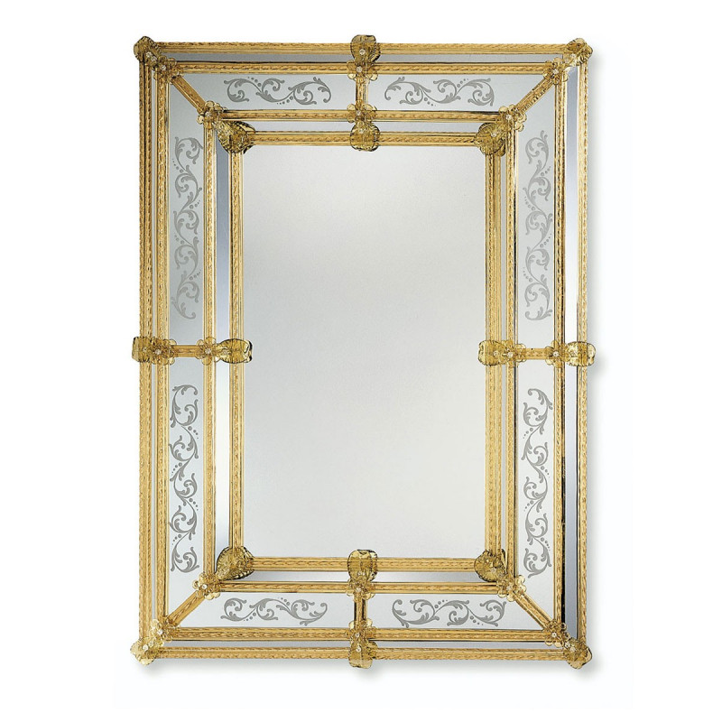 Amber "Viola" venetian mirror