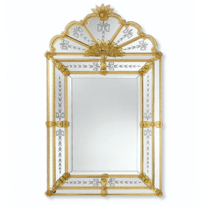 "Bernadetta" espejo veneciano ámbar
