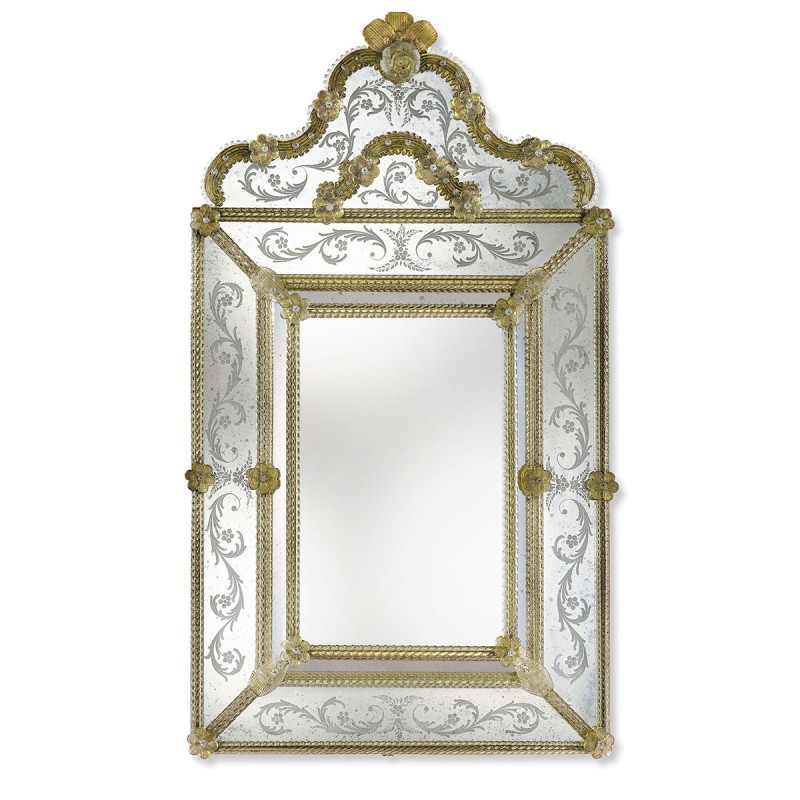 "Marianna" miroir vénitien ambre