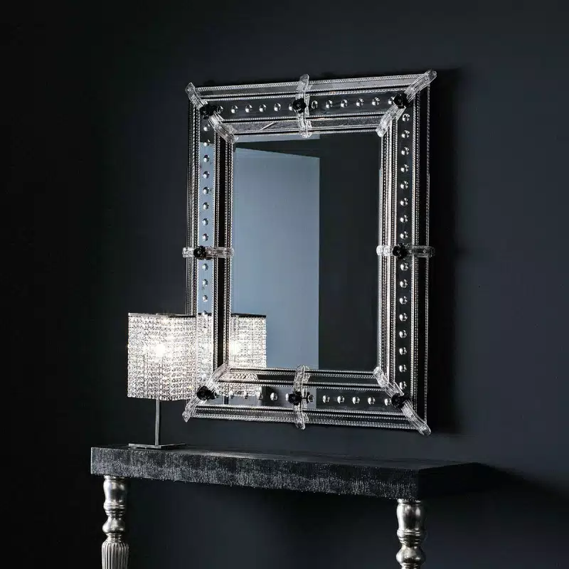 Black "Vania" venetian mirror
