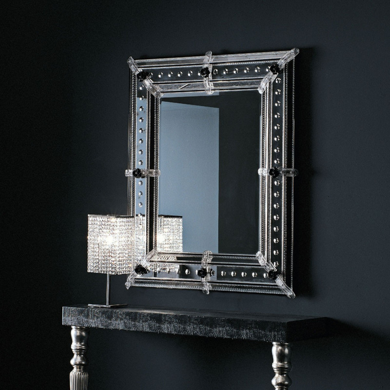 "Vania" espejo veneciano negro