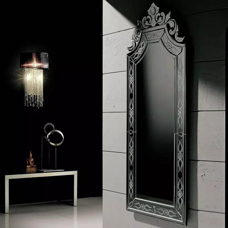 Black "Ornella" venetian mirror