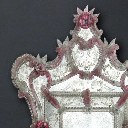 "Sofia" espejo veneciano rosa