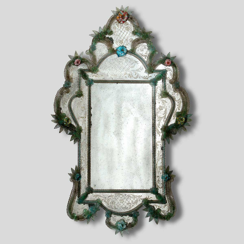 Green "Tamara " venetian mirror
